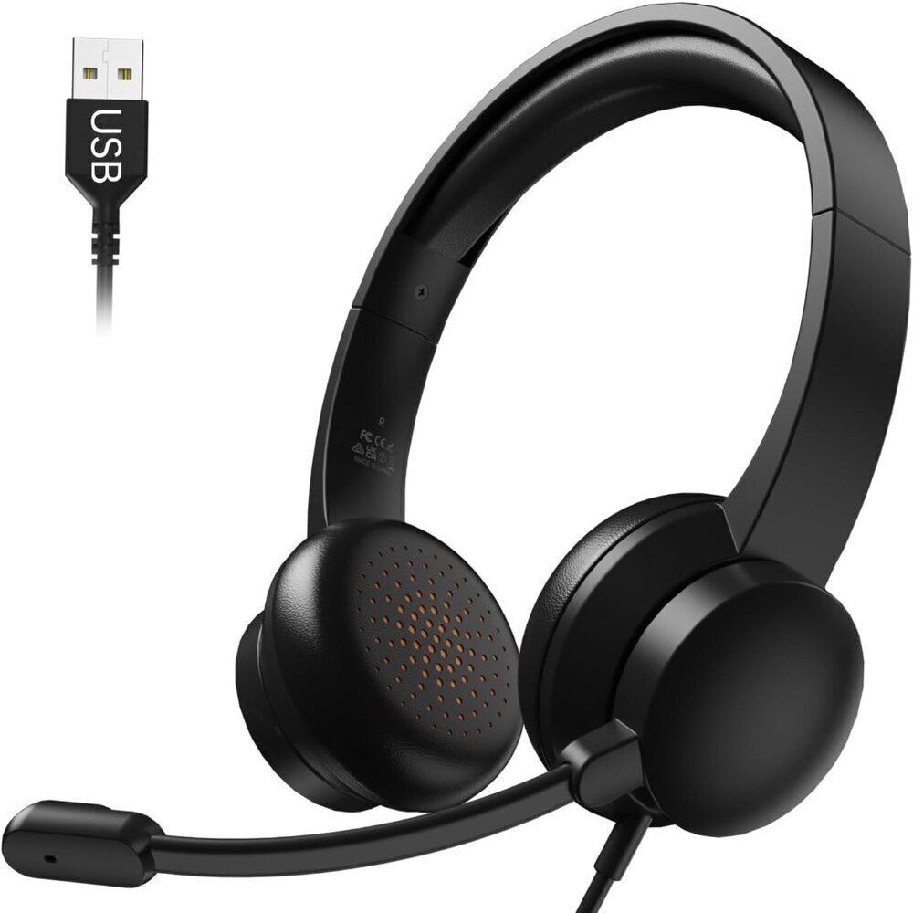 USB Headset with Microphone for PC, Wired Headphones with Mic USB Headsets with